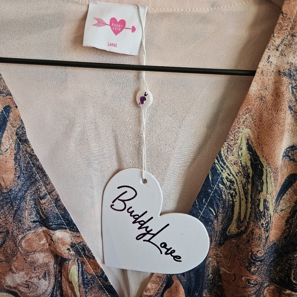 Buddylove Anisa Feather Cuff Mini Dress NWT - Picture 10 of 12